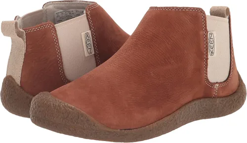 Vista 7 de KEEN Botines Mosey Chelsea de cuero para mujer, SafariAbedul