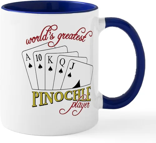 Vista 16 de CafePress Euchre Champ Mugs Taza de café de cerámica de 11 oz (11.0 fl oz)