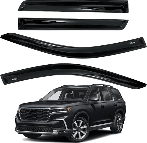 Vista 31 de AUXKO Protectores de lluvia para BMW X3 2018-2024 2025, 4 piezas de accesorios para viseras de ventilación de ventana, protector de lluvia con cinta