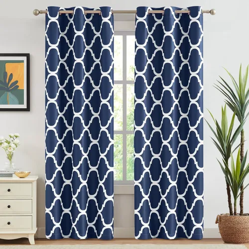 Vista 73 de Melodieux - Cortinas de bolsillo de moda marroquí para cocina, cafetería o baño, pequeñas ventanas