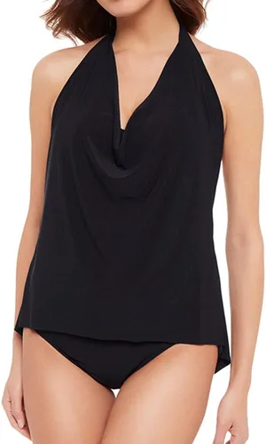 Vista 2 de MagicSuit Traje de baño para mujer DD-Cup Solid Taylor Underwire Bra extraíble Soft Cup Tankini Top