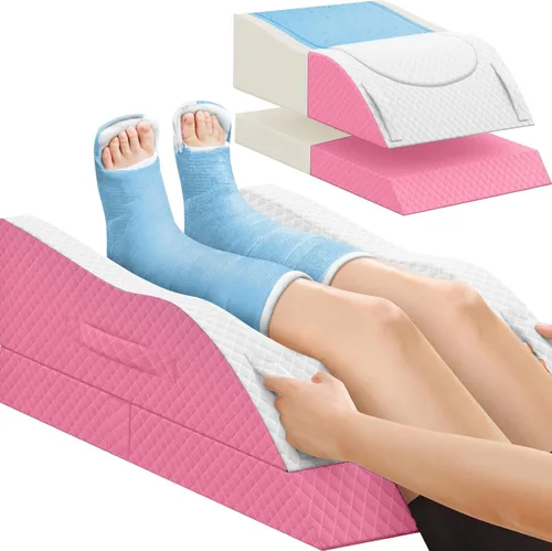 Vista 21 de Almohadas de elevación TranquilRelax para piernas después de cirugía, almohada de cuña de espuma viscoelástica ajustable para lesiones o descanso