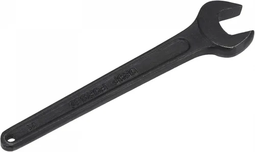 Vista 4 de uxcell Llave de extremo abierto de 0.748 in, herramienta de mano de llave de cabeza única de acero al carbono