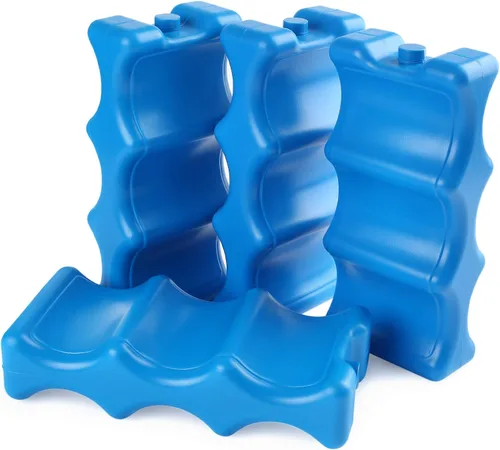 Vista 8 de Bolsa de hielo para enfriadores, almacenamiento de botellas de leche materna, caja de almuerzo, paquete de congelador contorneado aislado, paquete