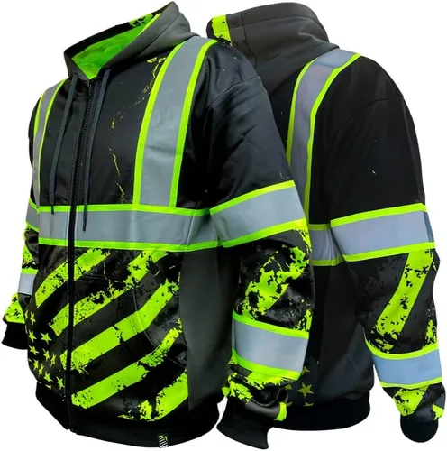 Vista 10 de SafetyShirtz SS360 ANSI Clase 3 Tipo R Sudaderas con Capucha Gráfica