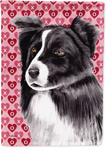Vista 305 de Caroline's Treasures SS4484GF Bandera de jardín con diseño de bulldog inglés y corazones para el Día de San Valentín, bandera decorativa para patio