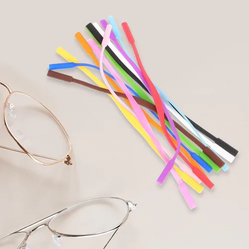 Vista 7 de Kisangel 12pcs Silicone Glasses Straps Anti-slip Eyeglass Retainers for Sports Outdoor Activities Lightweight Flexible Eyewear Holder for Boys