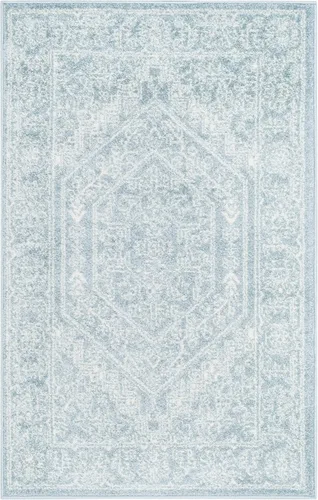 Vista 91 de SAFAVIEH ADR108B - Tapete de la colección Adirondack, 2 pies 1 pulgada x 6 pies, marfil y plateado, diseño de medallón oriental, no desprende