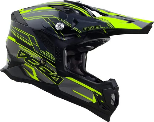Vista 6 de Vega Helmets - Casco MCX ligero para motocicleta todoterreno completamente cargado