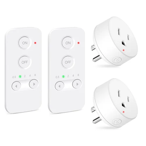 Vista 30 de NineLeaf - Enchufe de salida de control remoto, interruptor de luz de encendido y apagado inalámbrico desmontable 500FT Light Plug Decorator