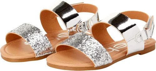 Vista 4 de bebe Sandalias para Niñas - Sandalias para Niñas Grandes y Niñas Pequenas con Correas de Cuero Duradero y Lentejuelas, Zapatos de Vestir de Verano