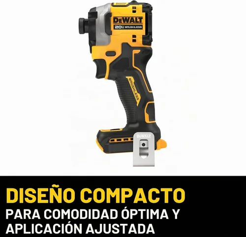 Vista 4 de DEWALT Kit de taladro de impacto inalámbrico ATOMIC de 20 V, 1/4 de pulgada, batería y cargador incluidos (DCF850E1)