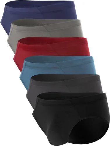 Vista 11 de BAMBOO COOL Men's Underwear Briefs No-Roll Waistband Underwear Breathable Briefs with 3D Pouch Tagless Panties for Men Negro (paquete de 3)