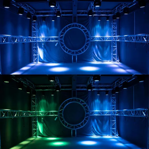 Vista 5 de SHEHDS Luz de Cabeza Móvil Wash LED 12x12W RGBW 4 en 1 Luces de DJ Iluminación Profesional 9/16 Canales DMX512 Efecto Estrobo Activo por Sonido
