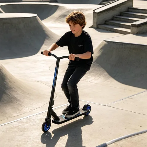 Vista 6 de Patinete profesional para niños de 8 años en adelante, patinete completo de trucos para ciclistas intermedios, principiantes, avanzados