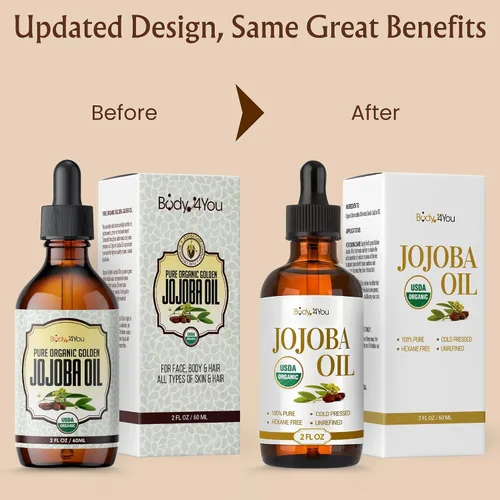 Vista 8 de BodyJ4You Aceite de Jojoba Orgánico para la Piel - Orgánico USDA 100% Puro Natural - Gua Sha Facial Dermaplaning para la Cara y el Cuero Cabelludo