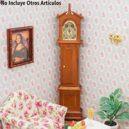 Vista 6 de Odoria 1/12 Reloj miniatura para abuelo, casa de muñecas, accesorios de muebles victorianos