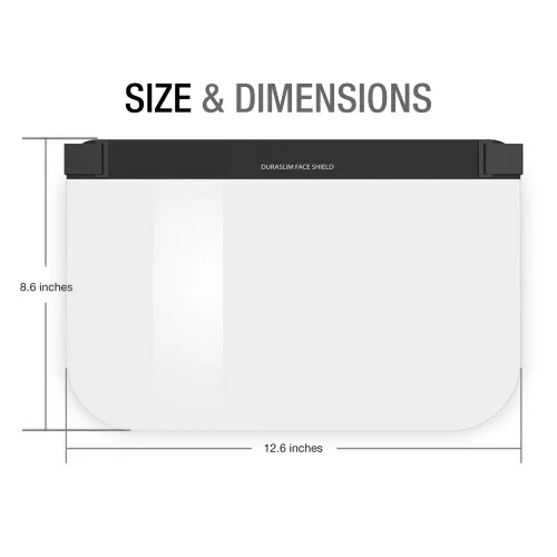 Vista 7 de Purity Protectores faciales de seguridad para adultos (paquete de 3) material transparente PET completo con ajuste deslizante integrado banda