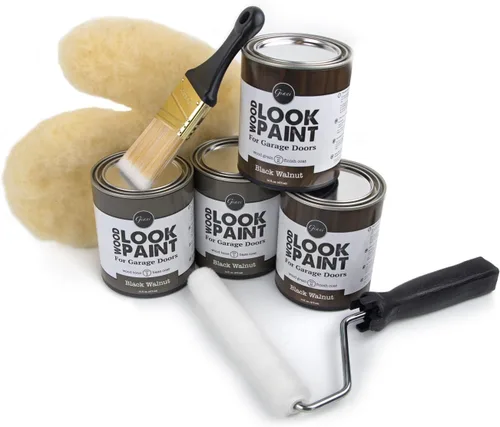 Vista 2 de Kit de pintura con aspecto de madera para puertas de garaje (Nogal Negro)