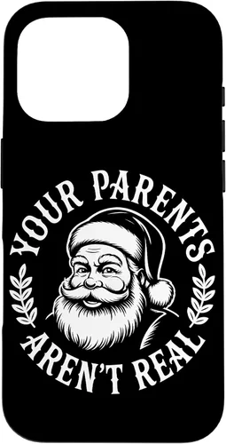 Vista 20 de Your Parents Aren’t Real Santa Humor Holiday Festive Cartoon Case for iPhone 16
