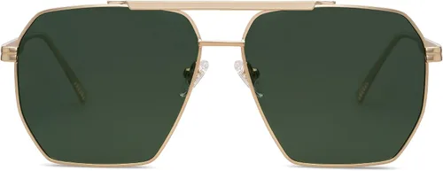 Vista 3 de SOJOS Gafas de sol polarizadas cuadradas retro de gran tamaño para mujeres y hombres estilo vintage UV400 gafas de sol clásicas grandes de metal