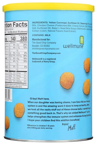 Vista 2 de The Good Crisp Company, Bolas de queso cheddar, 2.75 onzas
