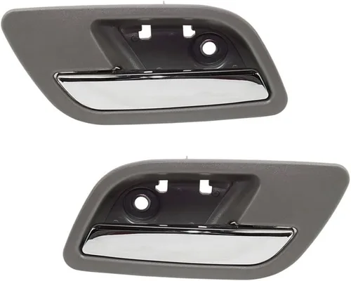 Vista 5 de Para Chevy Tahoe Manija de puerta interior trasera lado del conductor Bisel gris con palanca cromada 2007-2014 Trim:All Submodels
