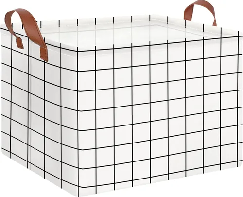 Vista 20 de CLOCOR Cesta de almacenamiento rectangular, cesta de almacenamiento plegable con bonito patrón, caja de almacenamiento de revestimiento impermeable