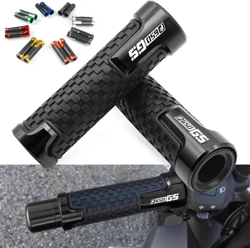 Vista 2 de Para BMW F650GS 2000-2007 2001 2002 2003 2004 2005 2006 F650 F 650 GS motocicleta 7/8 pulgadas 0.866 in mango manillar agarres (color : negro)
