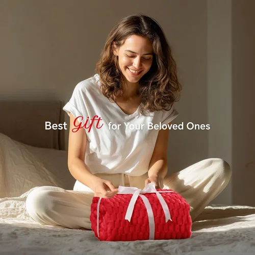 Vista 117 de BEDELITE Manta de forro polar para sofá y cama, manta decorativa de jacquard 3D de almendra, súper suave y acogedora, manta mullida cálida adecuada