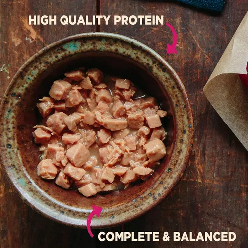 Vista 3 de Wellness CORE - Alimento húmedo natural para perros de raza pequeña, sin granos, comida húmeda para perros, entrada gruesa de pollo e hígado