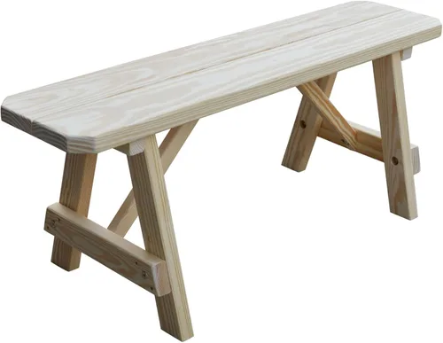 Vista 98 de Furniture Barn USA Pine - Banco tradicional de 2 pies, color negro