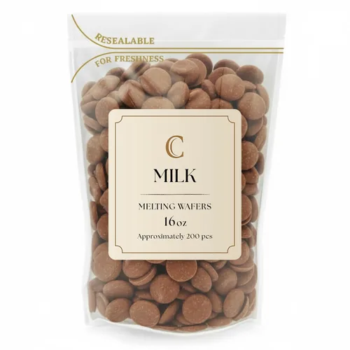 Vista 27 de Merckens - Bolsa de obleas de chocolate para derretir a granel, perfecta para sumergir, postres, hornear y más (1 libra, verde claro) (paquete de 3)