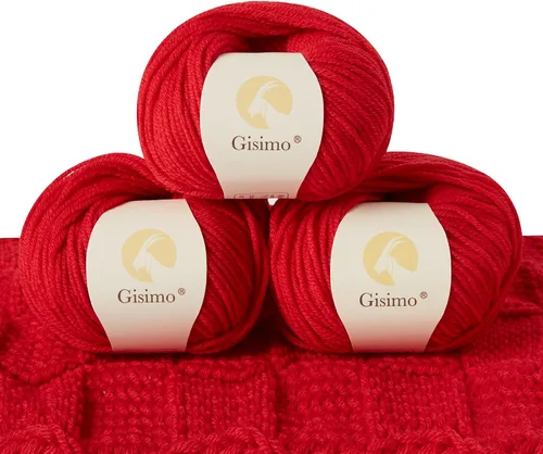 Vista 21 de 100% lana merino para tejer y ganchillo, hilo lujoso y suave de 6 cabos para tejer y crochet a mano, 1.76 oz/50 g, 127 yardas/116 metros