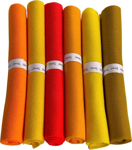 Vista 150 de FabricLA Hojas de fieltro acrílico para manualidades, cuadrados de fieltro precortados suaves de 4 x 4 pulgadas (3.9 in x 3.9 in), utiliza hojas