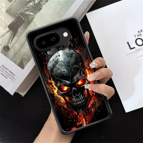 Vista 799 de Compatible con Google Pixel 4A 5G Mobile Case Creative Acrylic Panel trasero Silicona Protección Grip especialmente diseñado para Google Pixel 4A 5G