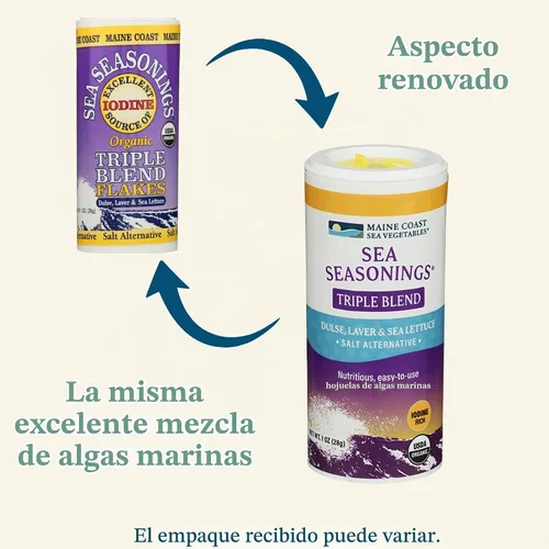 Vista 3 de Maine Coast - Coctelera orgánica de triple mezcla de 1 onza (paquete de 1) – Mezcla de dulse, lavanda y lechuga marina – Sabor natural Umami