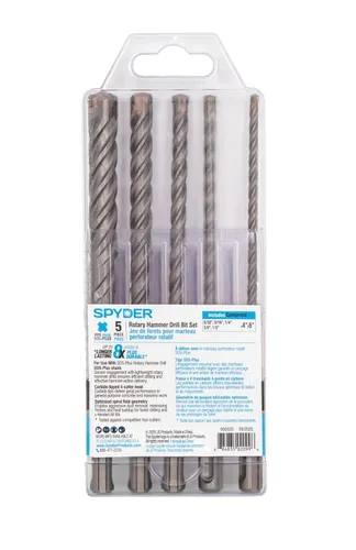 Vista 7 de Juego de brocas para martillo rotativo SDS-Plus de 5 piezas, 6" L, punta
