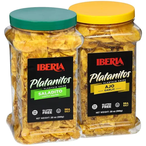 Vista 10 de Iberia Saladito - Plátanos fritos ligeramente salados, 20 onzas