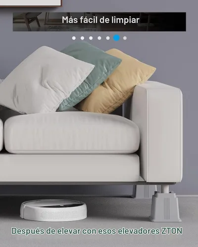 Vista 6 de ZTON Elevadores ajustables para muebles de cama, altura de 3, 5 u 8 pulgadas, elevadores resistentes tanto para postes como para ruedas de muebles