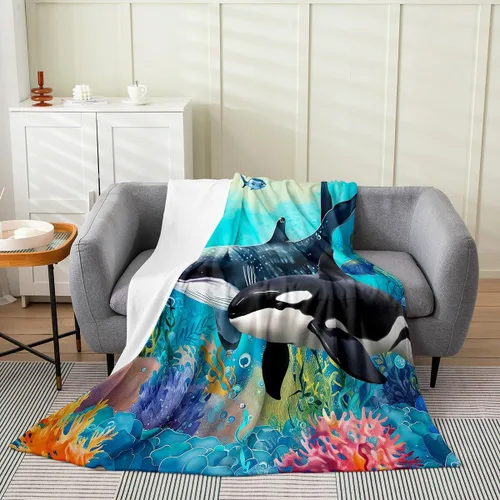 Vista 24 de Erosebridal Hammerhead Shark Flannel Blanket 40x50 Marine Life Fuzzy Plush Throw for Sofa Couch Hammerhead Shark Lover Gifts Ocean Sealife Fleece