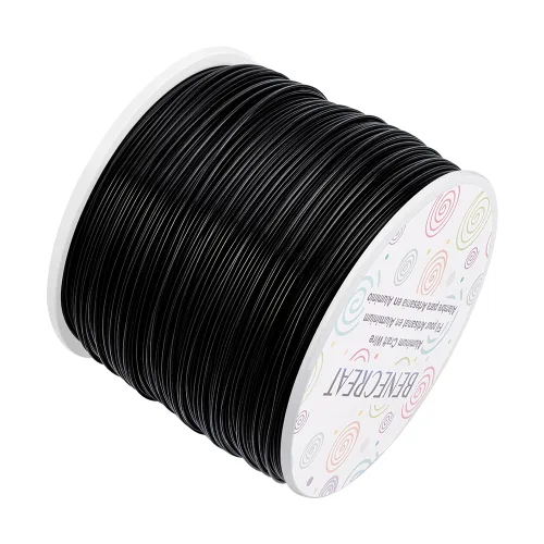 Vista 55 de BENECREAT -Alambre de aluminio para joyería de calibre 9, 55 pies, alambre metálico flexible para esculpir, ideal para manualidades de Halloween
