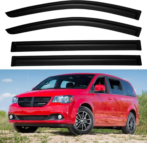 Vista 232 de YQAUTEC - Viseras para ventana, protectores contra la lluvia, compatibles con Subaru WRX 2015-2021, deflectores de viento para ventanas, viseras