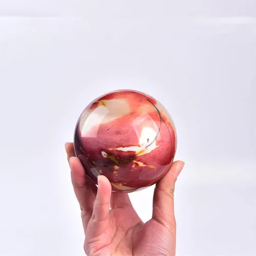Vista 157 de JIC Gem Piedra Natural de Jaspe Africano Cristal de Curación Esfera Adivinación Bola de Piedra Preciosa, Feng Shui Reiki Aura Decoración