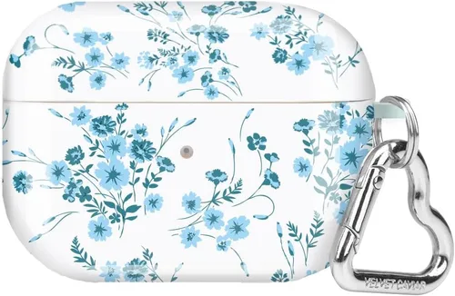 Vista 18 de Velvet Caviar Funda compatible con AirPods Pro de 2ª y 1ª generación, bonita funda protectora dura para mujer, diseño de lunares azules y aguamarina