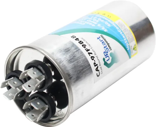 Vista 3 de Paquete de 2 condensadores 35/5 MFD de 440 voltios de doble carrera redonda de repuesto para portador/Bryant HC98KA036 - CAP-97F9848, marca UpStart
