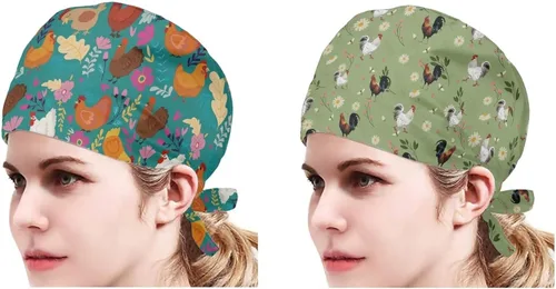 Vista 73 de Babrukda Paquete de 2 gorras con banda para el sudor ajustable con lazo en la espalda, gorro divertido