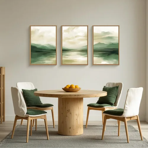 Vista 192 de FWIEXA Juego de Arte de Lienzo Bohemio Enmarcado para Pared, Cuadros Botánicos Verde Salvia Decoración de Pared, Impresiones de Arte de Plantas