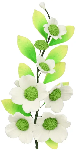 Vista 18 de O'Creme Aerosol de Flor de Masa de Goma, Rosa Blanca 6x8 - Flores Comestibles para Decorar Pasteles - Decoraciones de Flores para Tartas, Caramelos