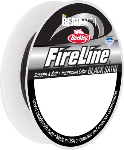 Vista 9 de The Beadsmith Fireline by Berkley - Hilo trenzado microfusionado - Prueba de 4 libras, diámetro de 005"/.12mm, carrete de 50 yardas, color cristal